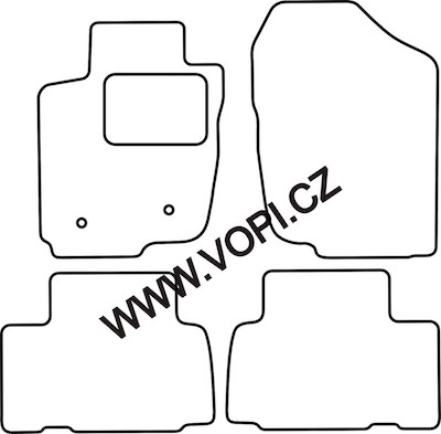 Textil-Autoteppiche Toyota RAV4 5 dveřové 2005 - 2012 Colorfit (4761)